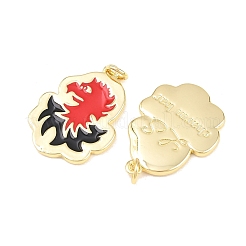 Brass Enamel Pendants&nbsp;KK-B167-10G