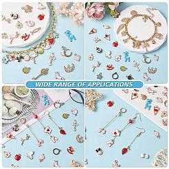 300 Pieces Wholesale Bulk Lots Jewelry Making Charms Pendant Mixed Shapes Alloy Enamel Charms for Jewelry Necklace Earring Making Crafts&nbsp;JX155A