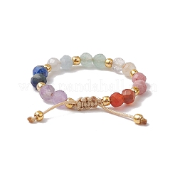 Adjustable Gemstone Finger Rings for Women&nbsp;RJEW-JR00874-03