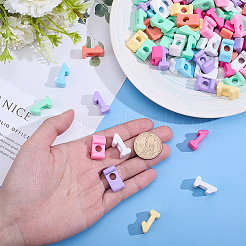90Pcs 9 Styles Opaque Acrylic European Beads&nbsp;OACR-HY0001-30