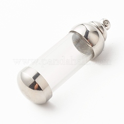 304 Stainless Steel Glass Bottle Pendants&nbsp;STAS-O160-03P
