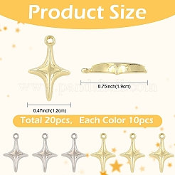 20Pcs 2 Colors Alloy Pendants&nbsp;INS-YW0001-01
