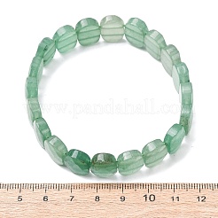 Natural Green Aventurine Faceted Beaded Stretch Bracelets for Women&nbsp;BJEW-K251-07E