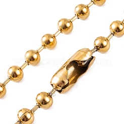 Ion Plating(IP) 304 Stainless Steel Ball Chain Necklaces for Women&nbsp;NJEW-G135-01B-G