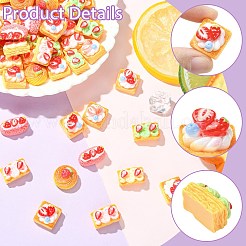 70Pcs 7 Styles Opaque Resin Display Decotation&nbsp;DJEW-CJ0001-30