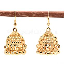 Bohemia Alloy Round Beaded Tassel Necklaces & Stud Dangle Earrings Sets&nbsp;FS-WG69CDB-01
