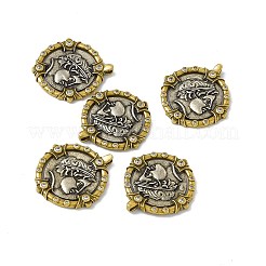 Rack Plating Brass Micro Pave Clear Cubic Zirconia Pendants&nbsp;KK-I696-09