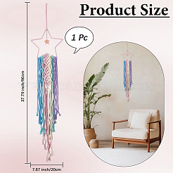 Hand-Woven Polyester Macrames Wall Decorations&nbsp;HJEW-WH20020-003B