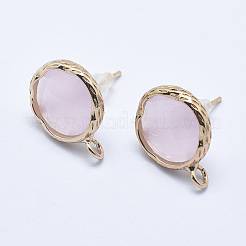 Brass Stud Earring Findings&nbsp;KK-G344-A