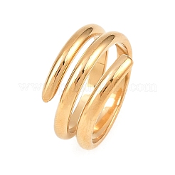 Flower 304 Stainless Steel Cuff Rings for Women&nbsp;LS-RJEW-Z123-02G