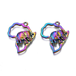 Rack Plating Rainbow Color Alloy Pendants&nbsp;PALLOY-S180-307