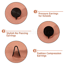 8Pcs 4 Colors 304 Stainless Steel Vortex Cuff Earrings&nbsp;EJEW-FI0001-60
