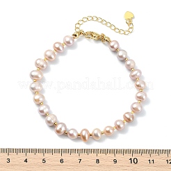 Natural Cultured Freshwater Pearl Potato Beaded Bracelets for Women&nbsp;BJEW-JB13620