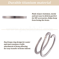 5Pcs Titanium Alloy Split Key Rings&nbsp;FIND-BBC0005-45A