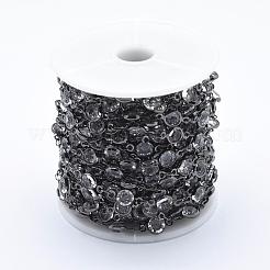 Faceted Glass Handmade Beaded Chains&nbsp;CHC-L036-16B