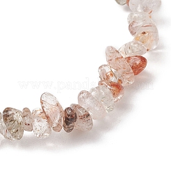 Natural Black Gold Rutilated Quartz Chip Beaded Stretch Bracelets for Children&nbsp;BJEW-JB11891