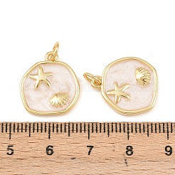 Brass Enamel Pendants&nbsp;KK-Z140-12G