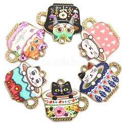 30Pcs 6 Styles Alloy Enamel Pendants&nbsp;ENAM-CJ0003-38