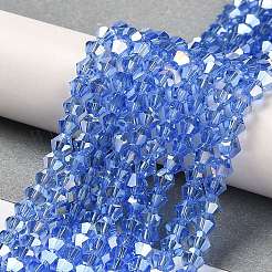 Transparent Electroplate Glass Beads Strands&nbsp;EGLA-A039-T4mm-B07