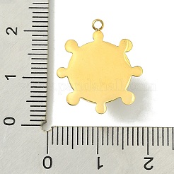 Ion Plating(IP) 304 Stainless Steel Pave Shell Pearl Pendants&nbsp;FIND-Z028-35B