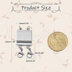 Zinc Alloy Box Magnetic Clasps Converter&nbsp;PALLOY-C159-01P
