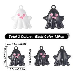 24Pcs 2 Colors Spray Painted Alloy Enamel Pendants&nbsp;FIND-SC0004-89