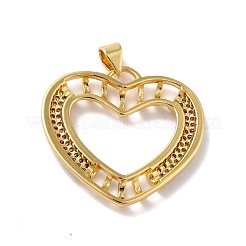 Rack Plating Brass Micro Pave Cubic Zirconia Pendants&nbsp;KK-E281-25G