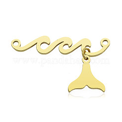 Ion Plating(IP) 201 Stainless Steel Connector Charms&nbsp;STAS-N090-LA892-2