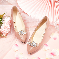 2Pcs Alloy Rhinestone Shoe Decorations&nbsp;FIND-CP0002-21