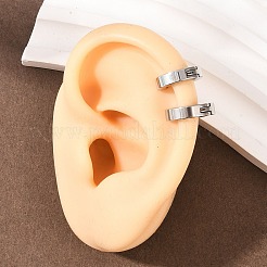 201 Stainless Steel Cuff Earrings&nbsp;EJEW-T056-01P-01