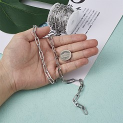 Tarnish Resistant 304 Stainless Steel Paperclip Chains&nbsp;STAS-R100-38