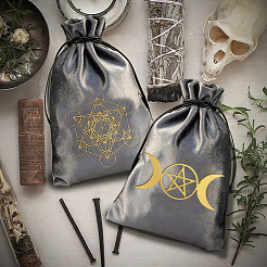 Rectangle Gold Stamping Velvet Tarot Storage Drawstring Bags for Divination&nbsp;ABAG-WH20001-25D