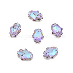 Electroplate Faceted Glass Pendants&nbsp;EGLA-N006-055