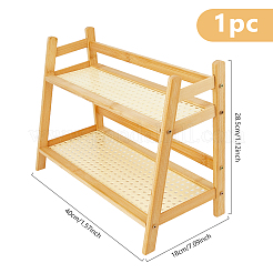2-Tier Desktop Wood Display Organizer Riser Racks for Bedroom&nbsp;ODIS-WH0099-142