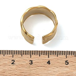 304 Stainless Steel Cuff Open Rings for Women&nbsp;RJEW-L341-03A-G