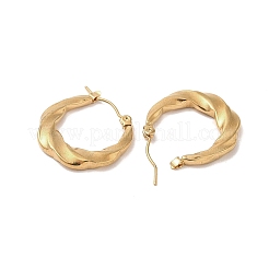 Twist 201 Stainless Steel Half Hoop Earrings for Women&nbsp;EJEW-G385-21G