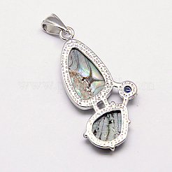 Abalone Shell/Paua Shell Pendants&nbsp;SSHEL-F0001-05