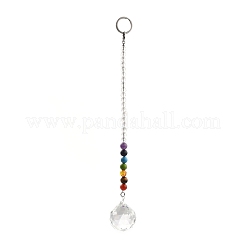 Chakra Crystal Suncatcher Dowsing Pendulum Pendants&nbsp;PALLOY-JF00460