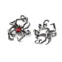 Alloy & Ruby Rhinestone Pendants&nbsp;FIND-G118-07B-02