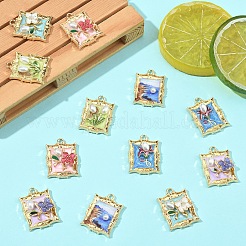 12Pcs 6 Styles Alloy Enamel Pendants&nbsp;FIND-YW0007-49