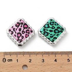 UV Plating Printed Opaque Acrylic Beads&nbsp;OACR-D316-11