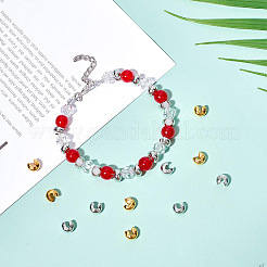 800Pcs 4 Style Brass Crimp Beads Covers&nbsp;KK-AR0003-69
