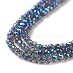 Electroplate Transparent Glass Beads Strands&nbsp;GLAA-H021-01A-FR05