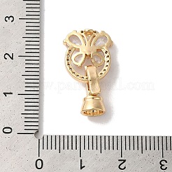 Brass Micro Pave Cubic Zirconia Fold Over Clasps&nbsp;KK-B098-06G-01