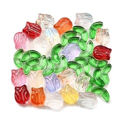 40Pcs 2 Styles Transparent Glass Beads&nbsp;GLAA-FP0001-26