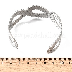 25.5MM 304 Stainless Steel Hollow Leaf Wide Cuff Bangles for Women&nbsp;SA-CBAB767-29P