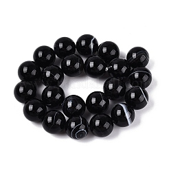 Natural Banded Agate Beads Strands&nbsp;G-Q608-18B
