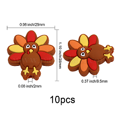 10Pcs Thanksgiving Day Food Grade Eco-Friendly Silicone Focal Beads&nbsp;SIL-CA0001-57