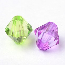 Faceted Bicone Transparent Acrylic Beads&nbsp;DBB8mm