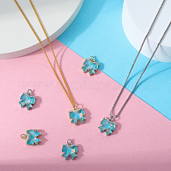 6Pcs 2 Colors Brass Micro Pave Cubic Zirconia Charms&nbsp;KK-BBC0019-25
